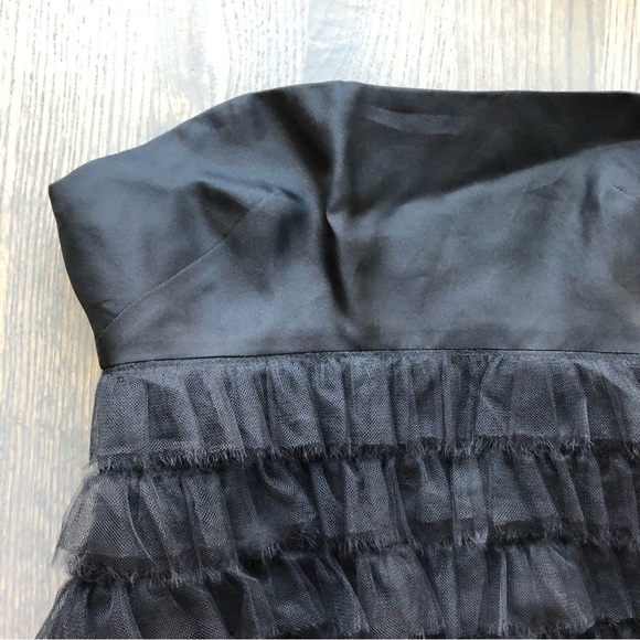 J. Crew Black Strapless Dress w/ Layers of Tuille - Picture 2 of 10